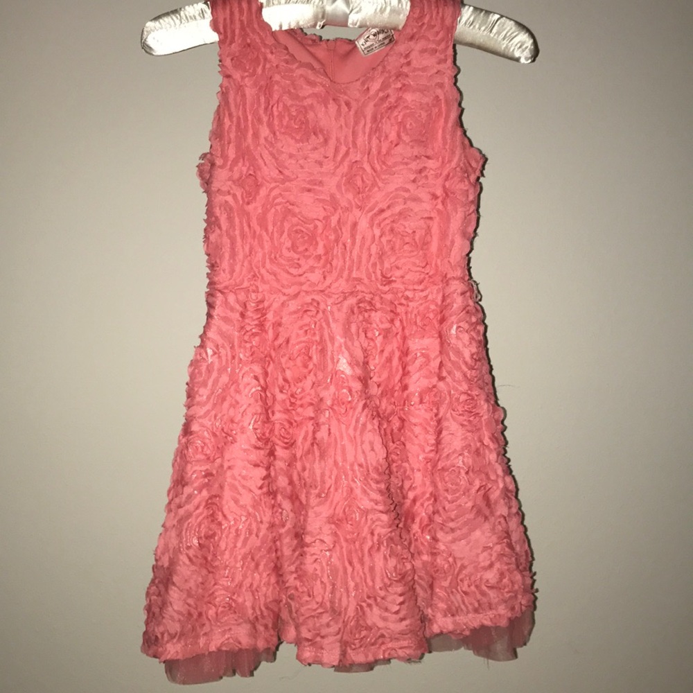 Floral design pink dress